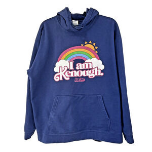 Barbie The Movie Sweatshirt Hoodie "I Am Kenough" Mattel Creations Size 2XL Blue